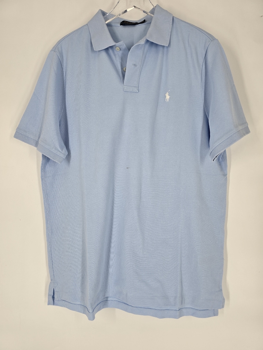 Polo Ralph Lauren Classic Fit Light Blue Polo Shirt Short Sleeve Size L